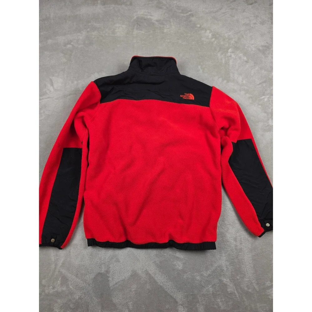 The North Face Denali Fleece Jacket Kids Boys XL Red Black Full Zip Outdoor